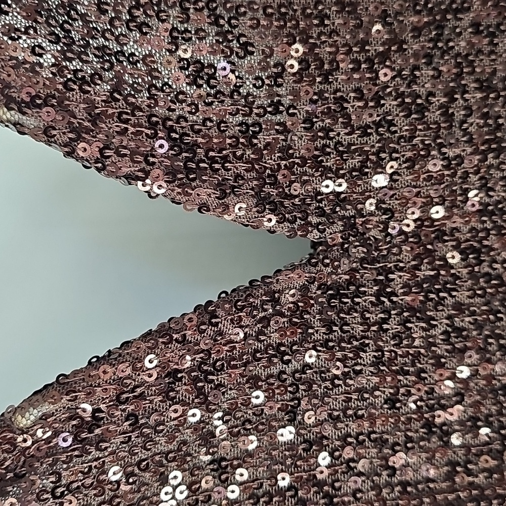 Free People Intimately Hot Cocoa Brown Sequin Sparks Fly Tank Top Bodysuit - Picture 5 of 16